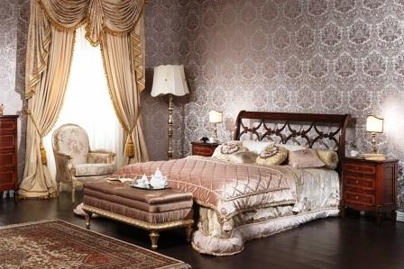 Современные обои в интерьере спальни фото